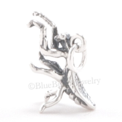 #ad 3D PRAYING MANTIS beneficial insect bug GARDEN Charm Pendant 925 STERLING SILVER $17.99