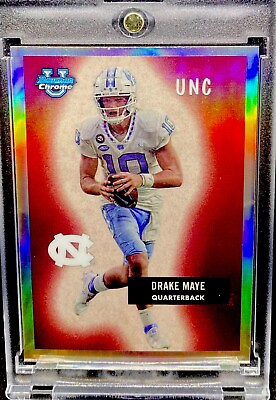 #ad Drake Maye RARE ROOKIE RC REFRACTOR INVESTMENT CARD SSP BOWMAN CHROME MINT $30.02