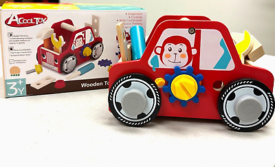 #ad New ACool Toy Wooden Tool Car Baby Kids Learning Education Toys Kids gift $6.99