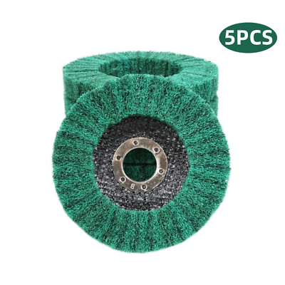 #ad 5PCS 4 1 2quot; Nylon Metal Cleaning Polishing Wheel Pad Flap Disc for Angle Grinder $18.99