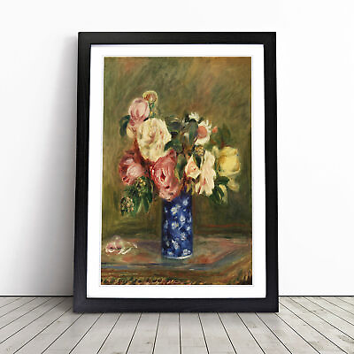 #ad A Bouquet Of Roses By Pierre Auguste Renoir Wall Art Print Framed Canvas Picture GBP 24.95