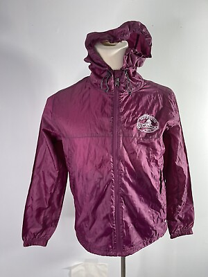#ad Polar Bear United States Marines Hoodie Rain Jacket size Small Burgundy color $19.00