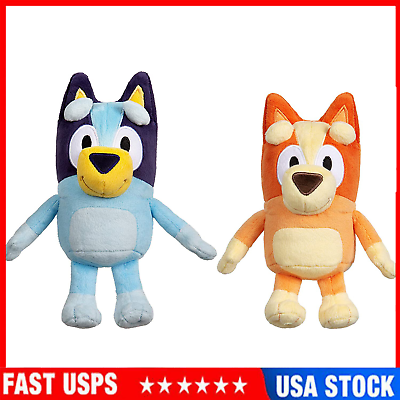 #ad 2x Bluey Bingo Dog Friends Plush Doll Stuffed Soft Toy Kids Gift Game Boys Girl $19.75