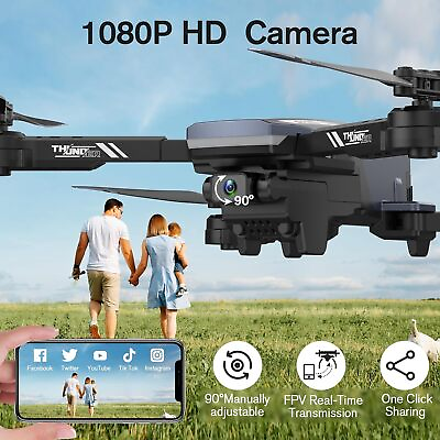 #ad 1080P HD Camera Drone Altitude Hold Flip Headless 3 Speeds 2 Batteries Bag $102.95