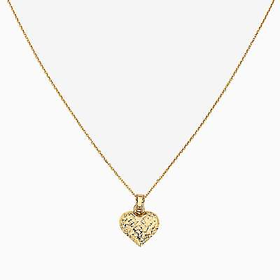 #ad Pori Jewelry 14K Heart With Cable Chain Necklace Yellow Gold Pendant $153.99