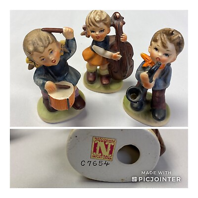 #ad VINTAGE NAPCOWARE JAPAN Children Band Music Hummel like Figurines C7654 M1 $22.99