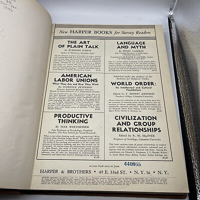 #ad Survey Graphic Library Bound For Entire Year Of 1946 January December $27.30
