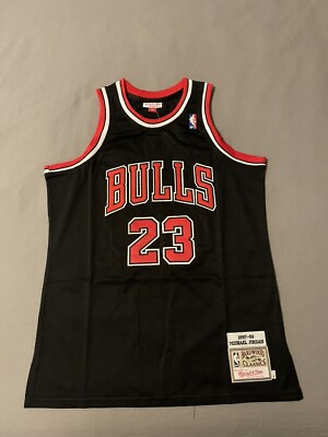 #ad Michael Jordan #23 Men#x27;s Black Chicago Bulls Stitched Jersey $59.99