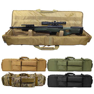 #ad Tactical Carbine Rifle Bag Gun Padded Soft Case Hunting Pistol Storage Backpack $36.88