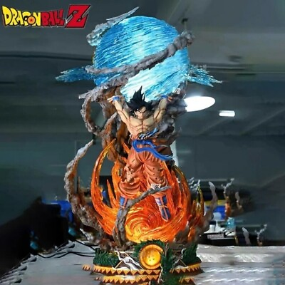 #ad 9quot; Dragon Ball Z Goku Son Gokou Statue Figure w LED Lamp Genki Dama Spirit Bomb $33.15