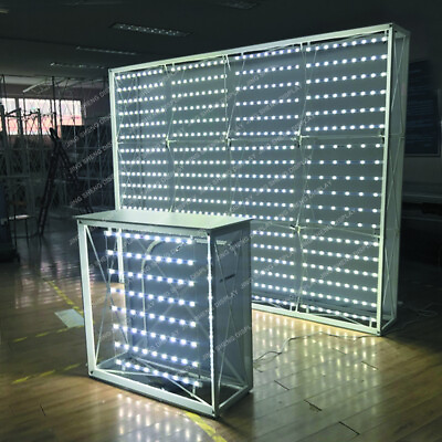 #ad 10ft LED Backlit Light Box Trade Show Display Booth Pop Up with Custom Print $1399.00