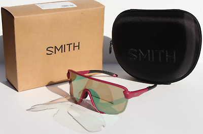 #ad SMITH OPTICS Bobcat Sunglasses Matte Merlot Opal Interchangeable NEW $219 $124.95