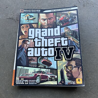 #ad Grand Theft Auto IV 4 GTA IV Strategy Guide Brady Games With Map Poster $12.99