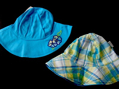 #ad Infant Toddler Girls Sun Dress Pink Beach Sun Bucket Hat Cap 50 UPF 9m 12m 2T $4.99