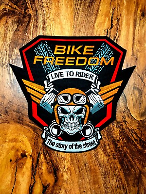 #ad Bike Freedom Live to Rider The Story of The Street MC Motorcycle Iron On Patch $25.99