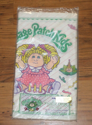 #ad Vintage Cabbage Patch Kids Paper Tablecover Unique 1983 One 54quot; x 88quot; $2.39