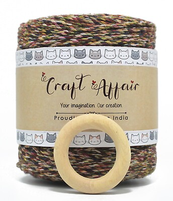 #ad 3ply Twisted Cotton Macrame Cord Thread 109 Yard 3mm With Ring $5.83