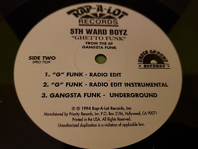 #ad 5th Ward Boyz – Ghetto Funk 12quot; VINYL SINGLE $3.59