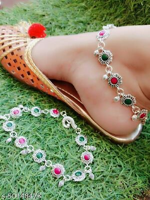 #ad Women#x27;s amp; Girls New Design Elite Glittering Gold Plated Anklets Free Shipping $16.88