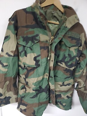 #ad USGI M 65 Field Jacket Small Regular Camo acu Camo bdu Cold Weather Army Coat $32.00