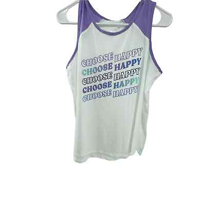 #ad NWT Justice Active Choose Happy Graphic Tank Top Youth Girls Size 14 16 $11.99