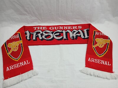 #ad The Gunners Arsenal London Football Soccer Red 52quot; Scarf $19.99