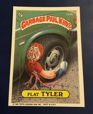 #ad 1986 Topps Garbage Pail Kids # 127b FLAT TYLER Original Series 4 GPK NM MINT $3.21