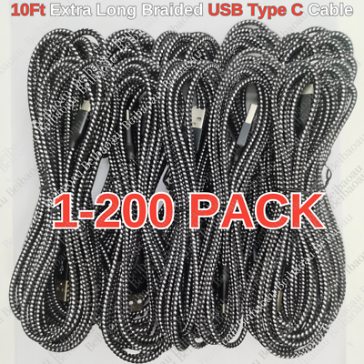 #ad Wholesale 10ft USB Type C Fast Charger Cable Charging Cord For Samsung iPhone 15 $485.13