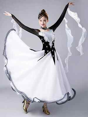 #ad Modern Dance Costume of Ballroom Dancing Waltz Performance Competition Dress $159.83