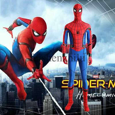 #ad Spider Man: Homecoming Cosplay Costume Adults Kids Spiderman Zentai Jumpsuits $25.64