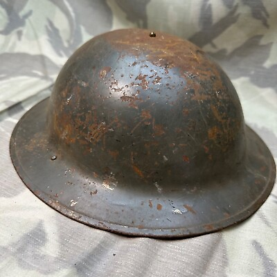 #ad Original WW2 British Home Front Mk2 Civil Defence Helmet amp; Early Liner Parts GBP 40.00