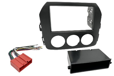 #ad Single or Double ISO DIN Car Stereo Dash Trim Kit amp; Wire Harness Deck Install $59.99