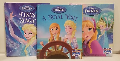 #ad Lot of 3 Books Disney Frozen Story Reader Me Reader Books Kids Anna Elsa Royal $6.33
