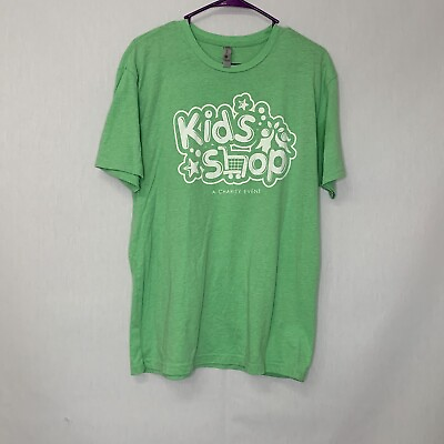 #ad Kids Shop Volunteer Next Level Apparel Womens Green Pullover T Shirt Size Large $11.99