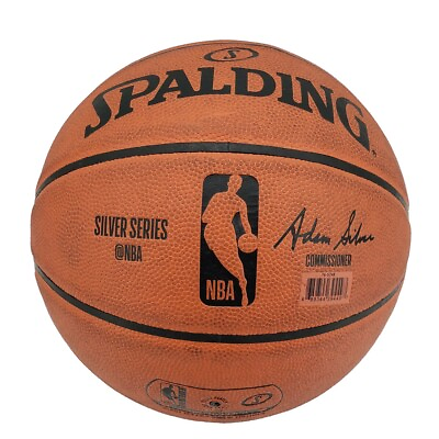 #ad #ad Spalding Adam Silver NBA Game Replica Game Ball Silver Series Basketball 29.5quot; $24.99