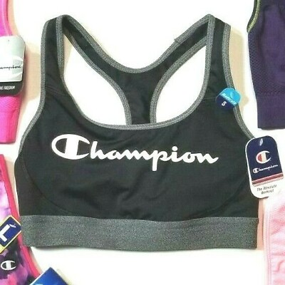 Champion Sports Bra Logo Size Small Women#x27;s Authentic Seamless Racer back NWT $11.35