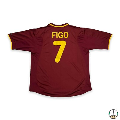 #ad Vintage 2000 02 Nike Luis Figo Portugal Soccer Jersey Mens XL Red $140.24