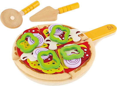 #ad Homemade Wooden Pizza Play Kitchen Food Set and Accessories Multicolor 3 Yea... $23.99