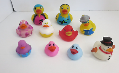 #ad Rubber Duckies Assorted Ducks Various Styles and Colors Collection lot of 10 $8.79
