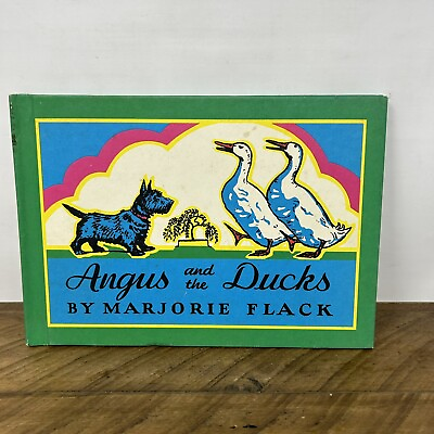#ad Angus and the Ducks 1930 Marjorie Flack Vintage Childrens Hardcover $12.79
