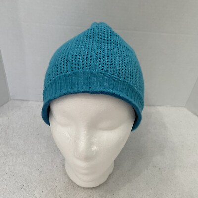 #ad C9 Champion Beanie Women#x27;s Lined Cap Fleece Winter Hat Turquoise 1SZ $2.10