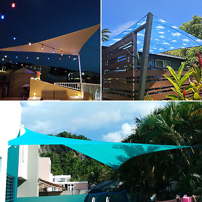 #ad Sun Shade Sail Garden Patio Awning Canopy Waterproof UV Rectangle Cover Outdoor $95.91