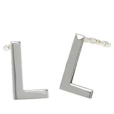 #ad Bianca Milano Sterling Silver L initial Earrings $23.99