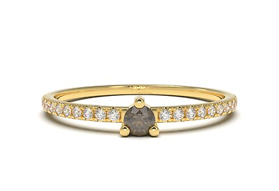 #ad 14k Diamond and Smoky Quartz Ring Engagement Diamond Ring Diamond Promise Ring $250.00