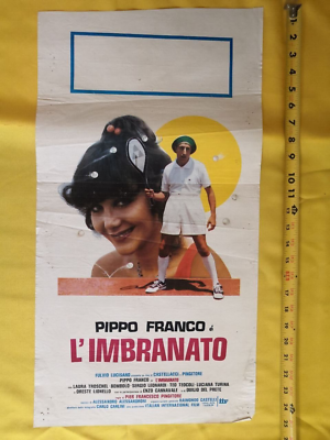 #ad 1979 L#x27;IMBRANATO Pippo Franco Laura Troschel ORIG Italian Movie Poster F16 2 $13.90