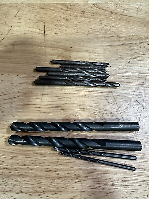 #ad Vintage Lot Of 10 Varying Size Jobber Drill Bits $29.99