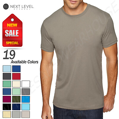 #ad NEW Next Level Men#x27;s Sueded Crew next Premium Fit XS XL T Shirt R 6410 $7.96