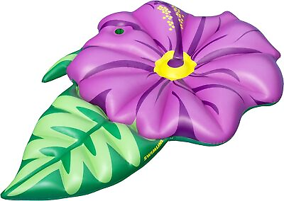 #ad Swimline Inflatable Hibiscus Flower Pool Float Purple 70quot; $29.99