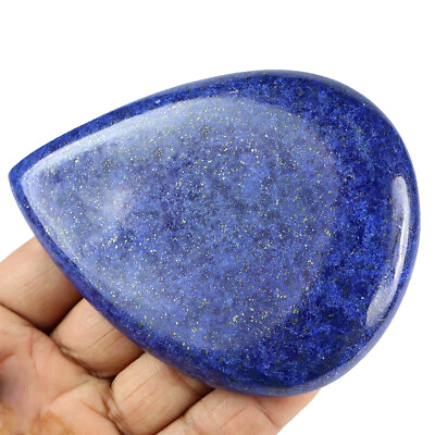 #ad Top Healing Jewel 985 Ct Natural Gold Flakes Blue Lapis Lazuli Pear Cab Gemstone $24.49