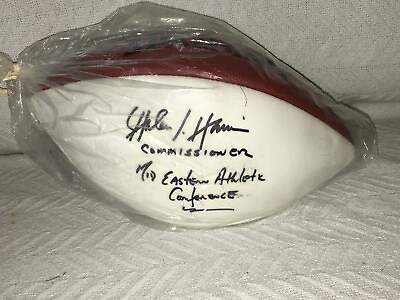 #ad Leather Spalding Football Autographed by Mid Eastern Athletic Conf. Commissioner $76.01